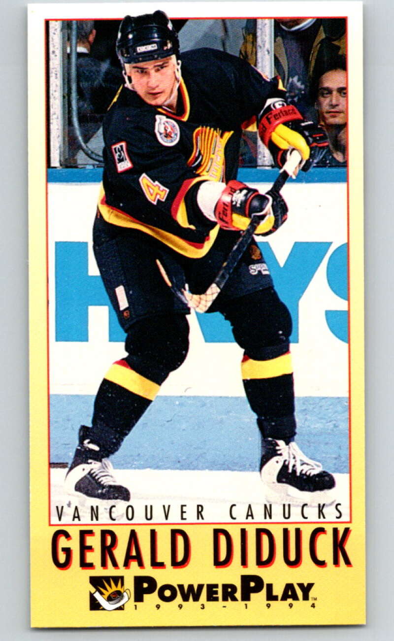 1993-94 PowerPlay #250 Gerald Diduck Vancouver Canucks V77903 Image 1