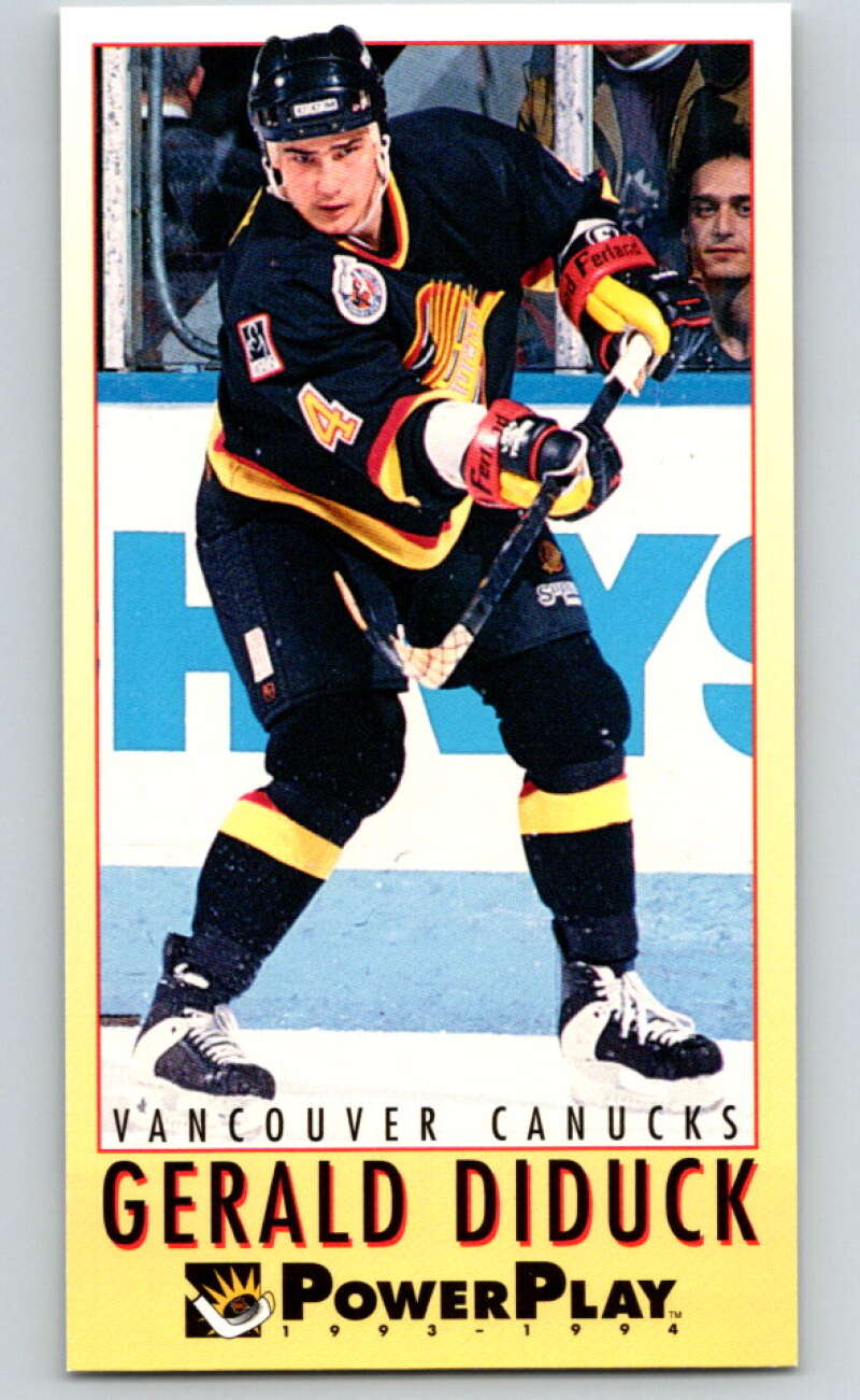 1993-94 PowerPlay #250 Gerald Diduck Vancouver Canucks V77906 Image 1