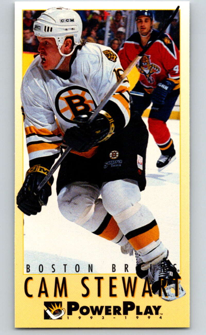 1993-94 PowerPlay #292 Cam Stewart RC Rookie Boston Bruins V77985 Image 1