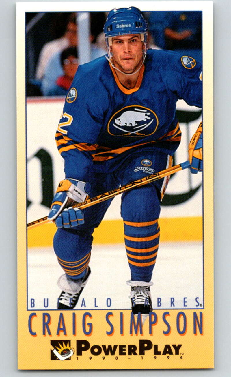 1993-94 PowerPlay #301 Craig Simpson Buffalo Sabres V77995 Image 1