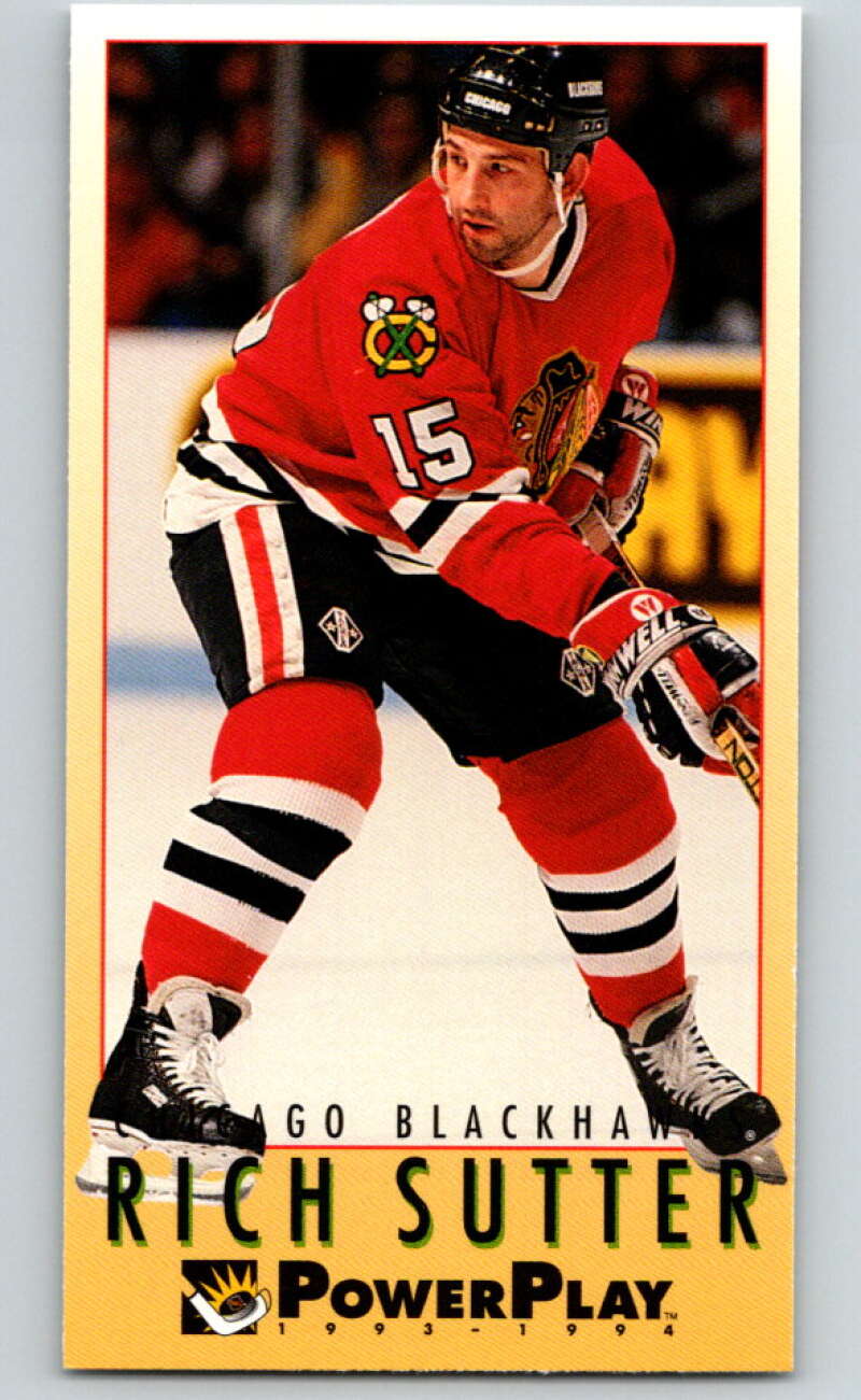 1993-94 PowerPlay #317 Rich Sutter Chicago Blackhawks V78012 Image 1