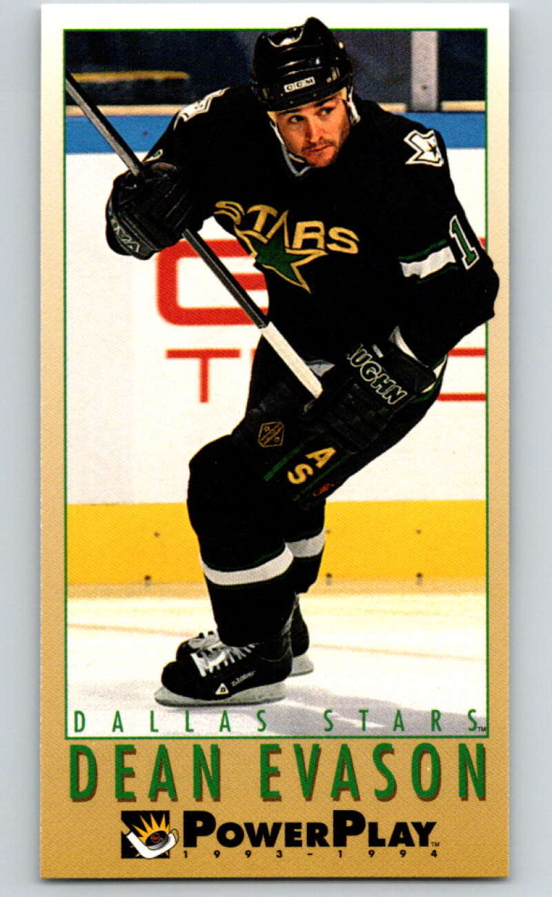 1993-94 PowerPlay #323 Dean Evason Dallas Stars V78021 Image 1