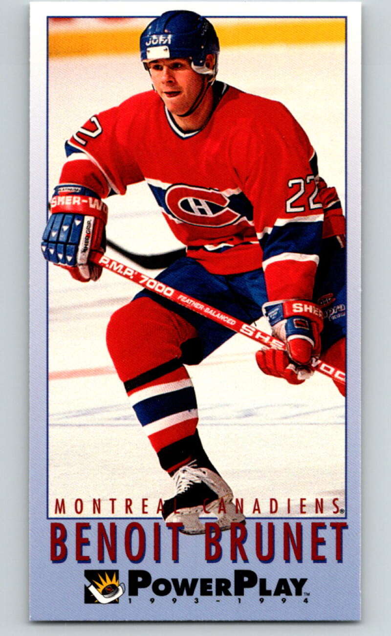 1993-94 PowerPlay #366 Benoit Brunet Montreal Canadiens V78061 Image 1