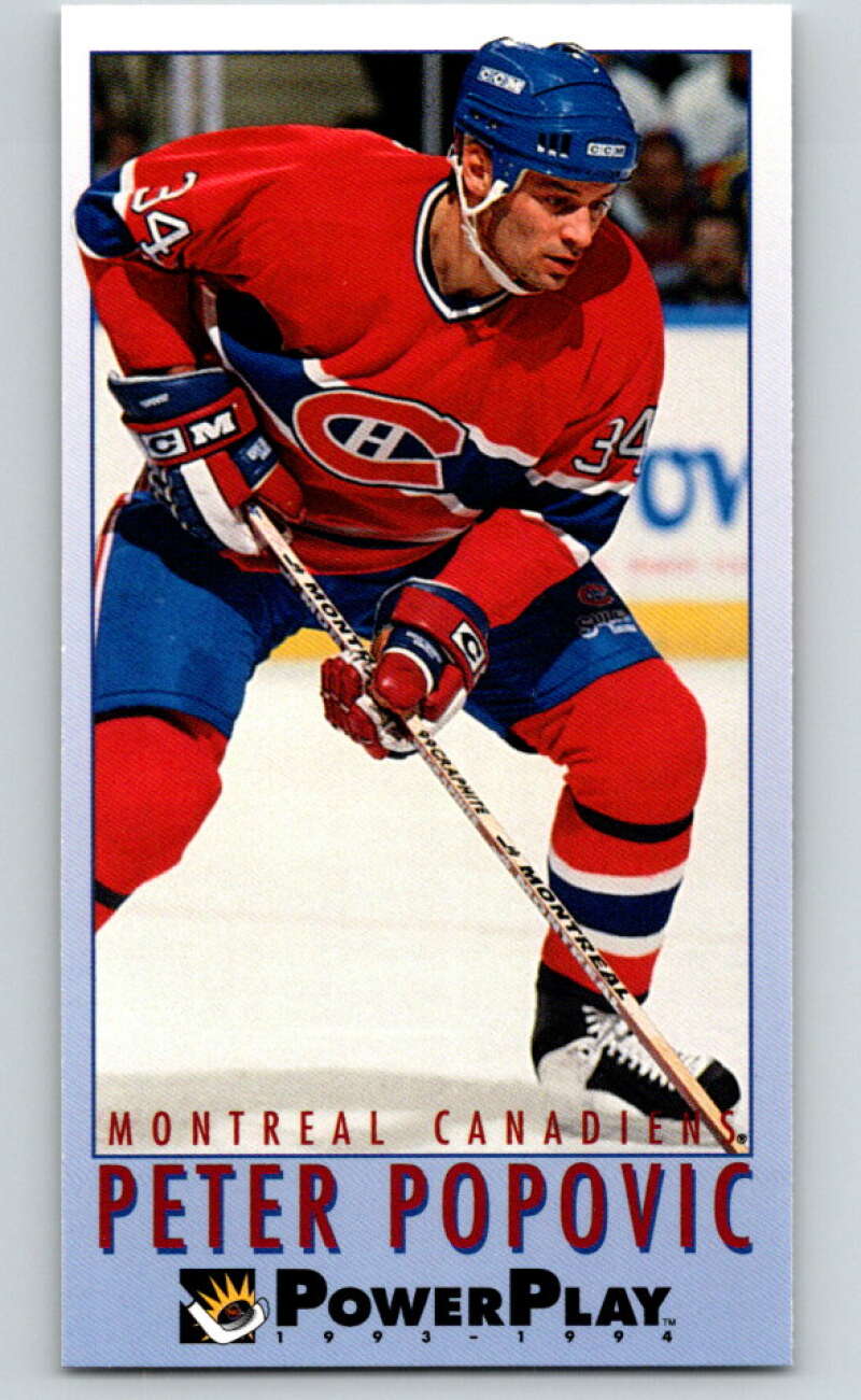 1993-94 PowerPlay #372 Peter Popovic RC Rookie Montreal Canadiens V78066 Image 1