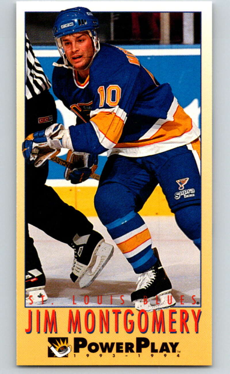 1993-94 PowerPlay #431 Jim Montgomery RC Rookie St. Louis Blues V78125 Image 1