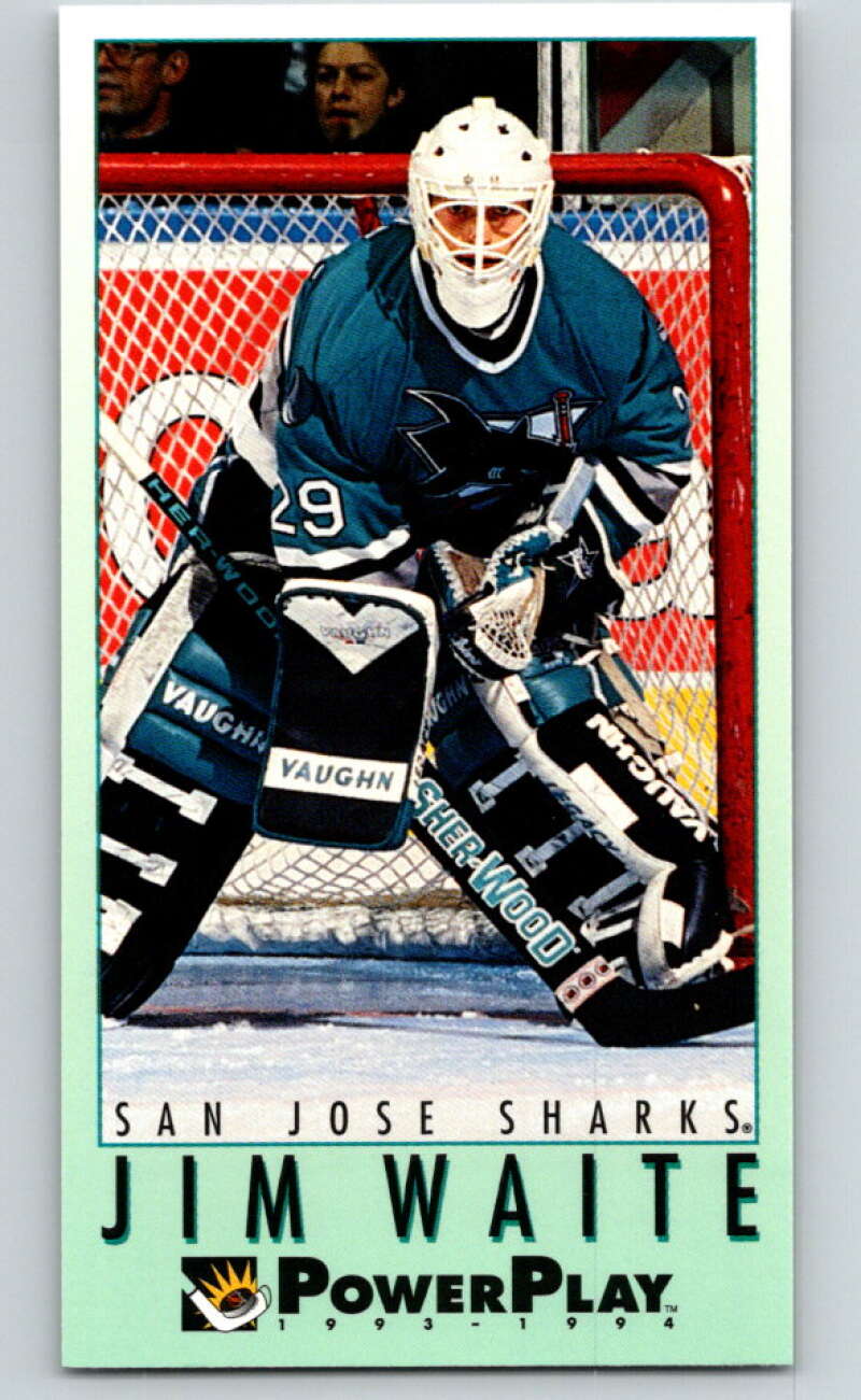 1993-94 PowerPlay #438 Jim Waite San Jose Sharks V78132 Image 1