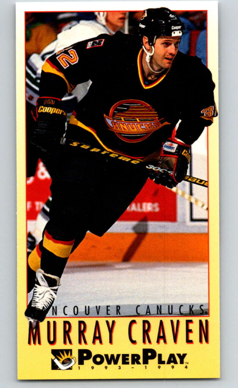 1993-94 PowerPlay #458 Murray Craven Vancouver Canucks V78153 Image 1