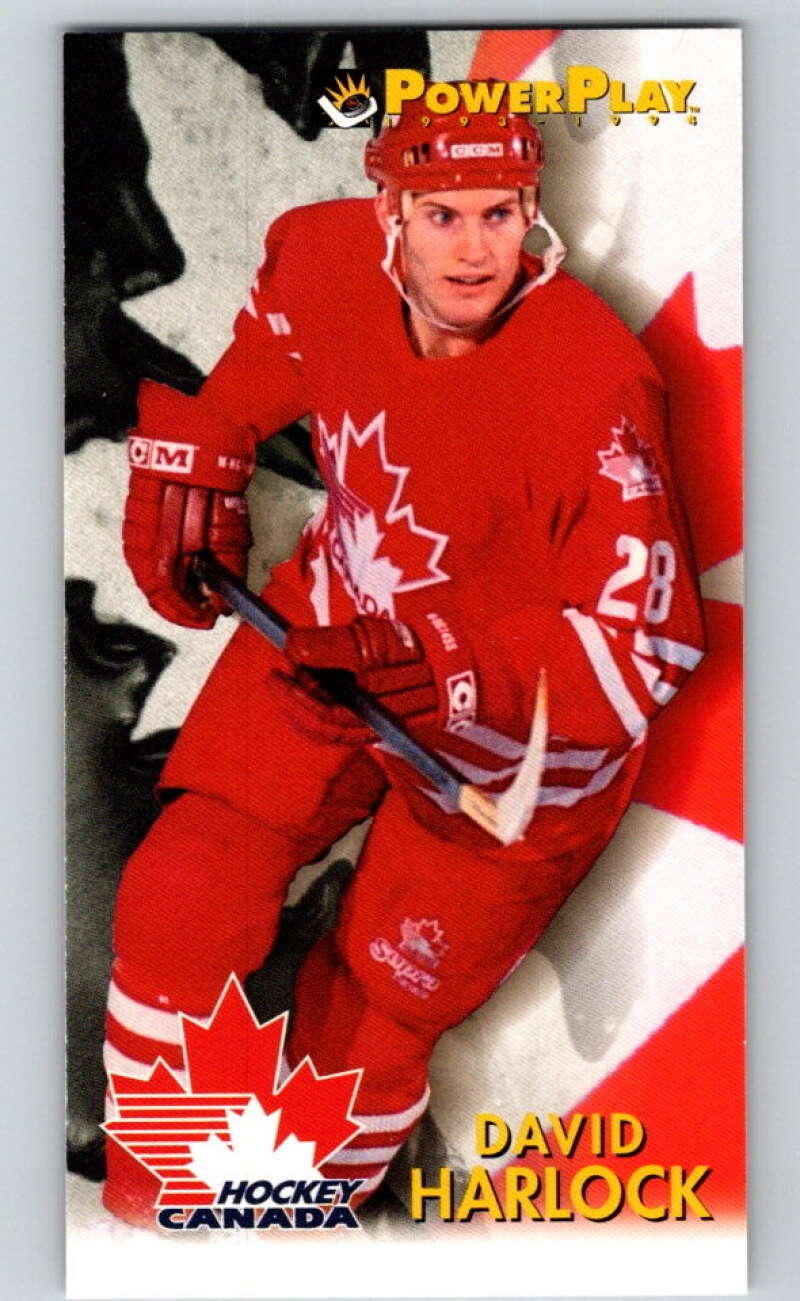 1993-94 PowerPlay #481 David Harlock Toronto Maple Leafs V78177 Image 1