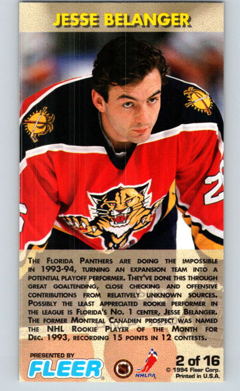1993-94 PowerPlay Rookie Standouts #2 Jesse Belanger V78250 Image 2