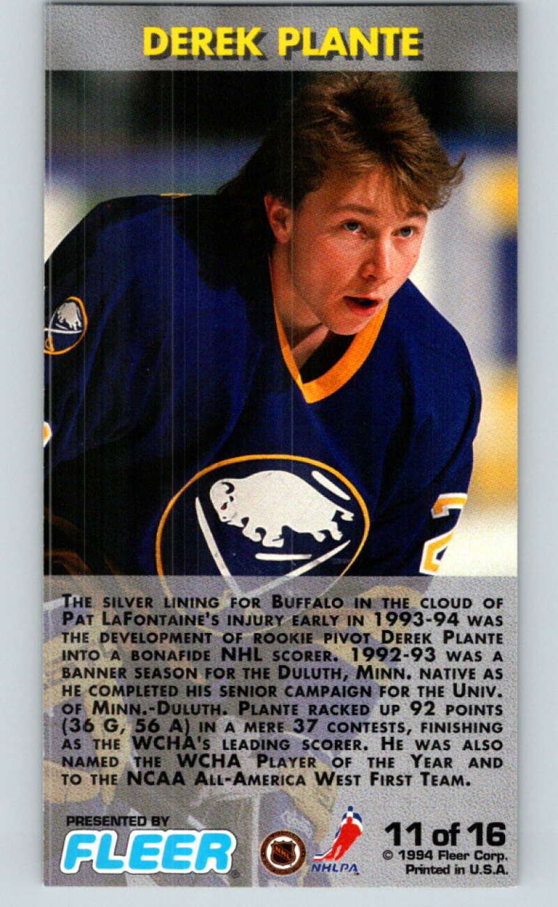 1993-94 PowerPlay Rookie Standouts #11 Derek Plante V78255 Image 2