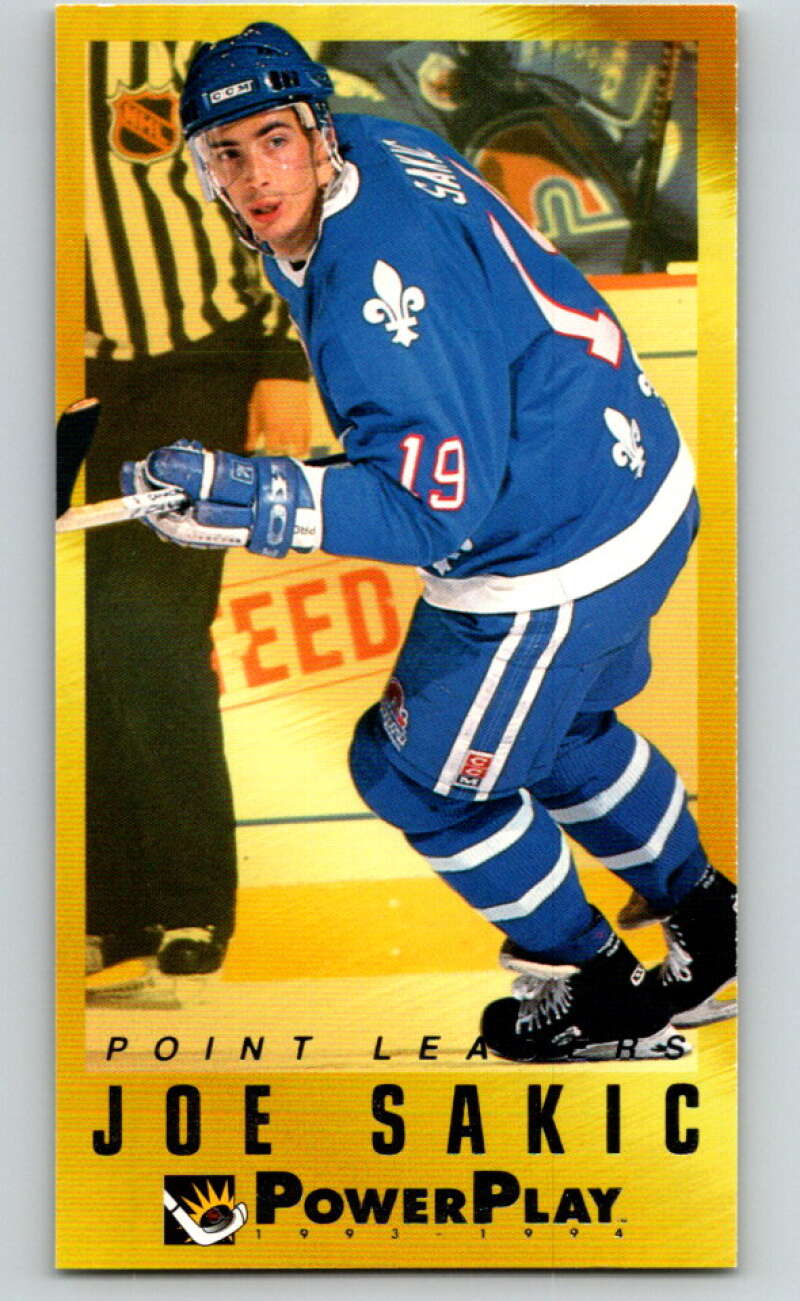 1993-94 PowerPlay Point Leaders #15 Joe Sakic V78284 Image 1