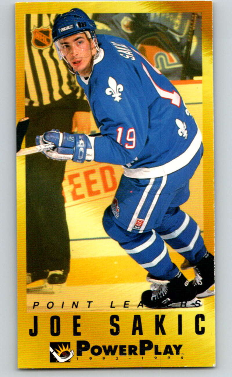1993-94 PowerPlay Point Leaders #15 Joe Sakic V78285 Image 1