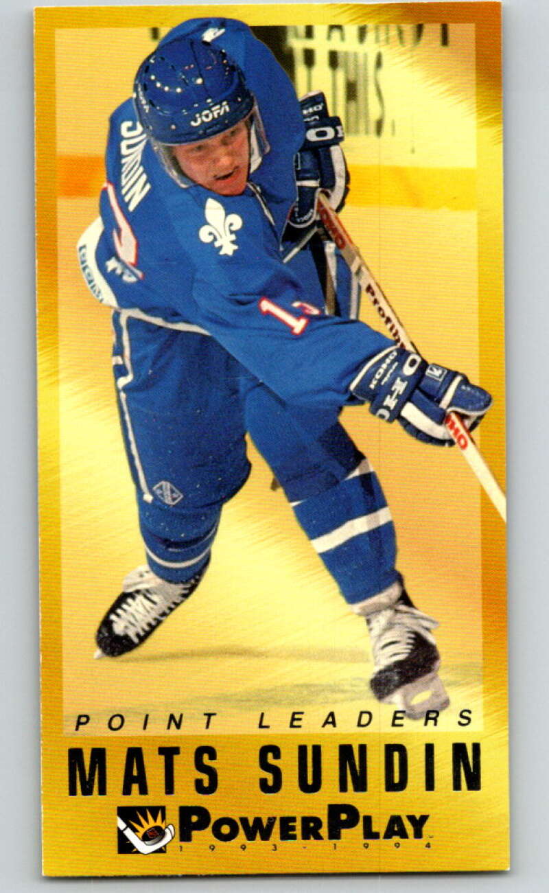 1993-94 PowerPlay Point Leaders #18 Mats Sundin V78288 Image 1