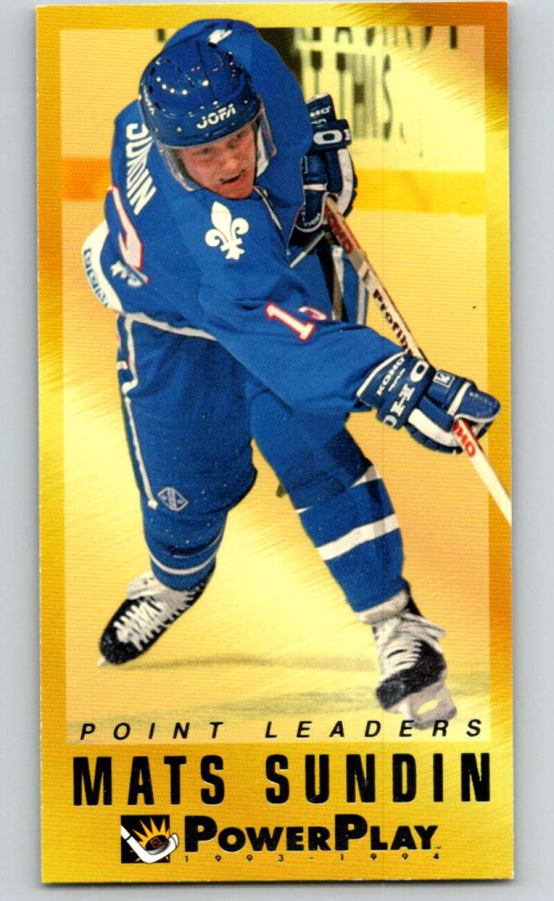 1993-94 PowerPlay Point Leaders #18 Mats Sundin V78289 Image 1