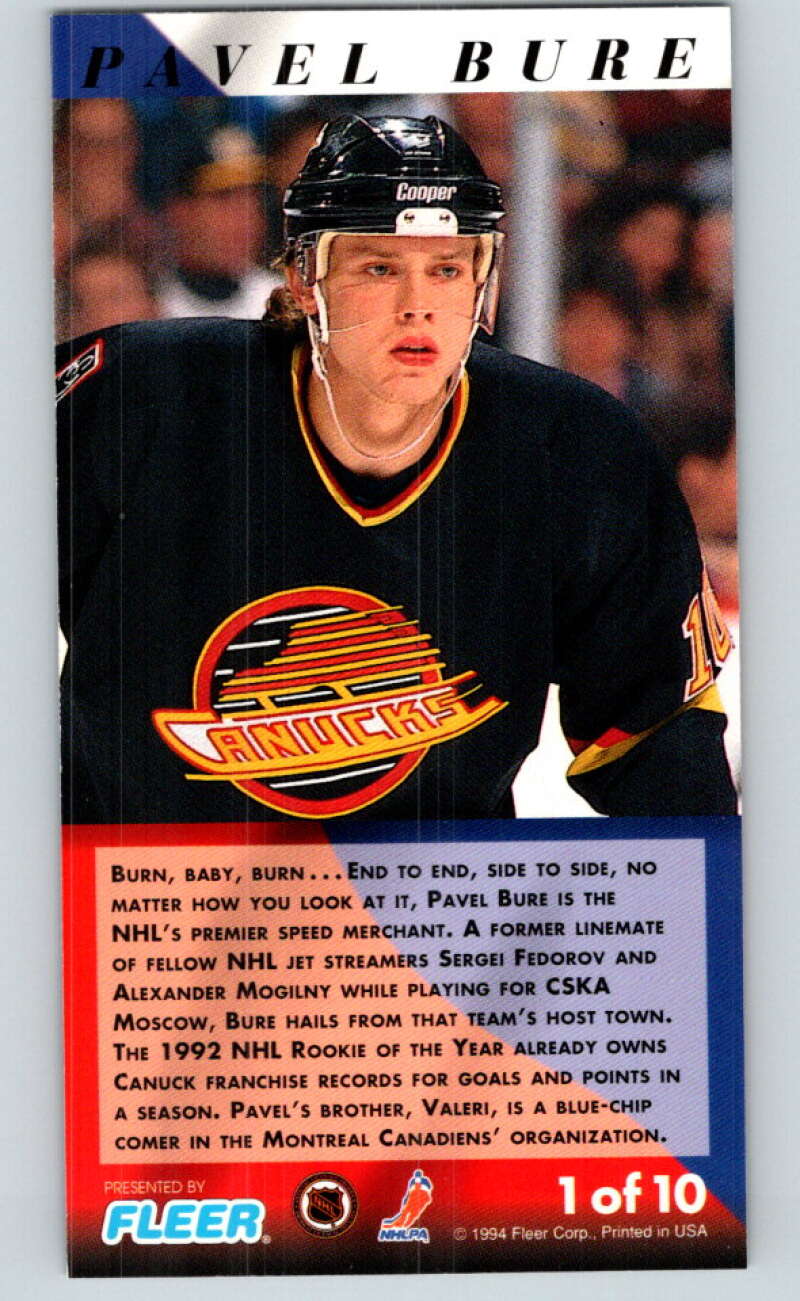 1993-94 PowerPlay Global Greats #1 Pavel Bure V78292 Image 2