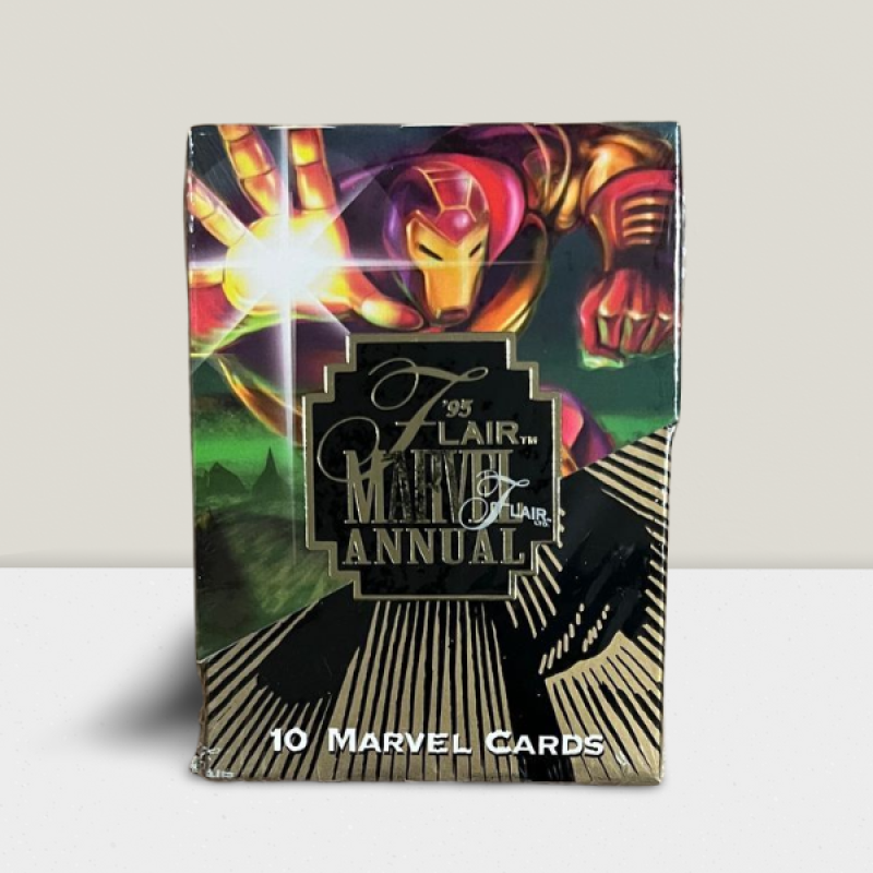 1995 Flair Marvel Annual Sealed Hobby 10 Card Pack - Iron Man Cover Image 1