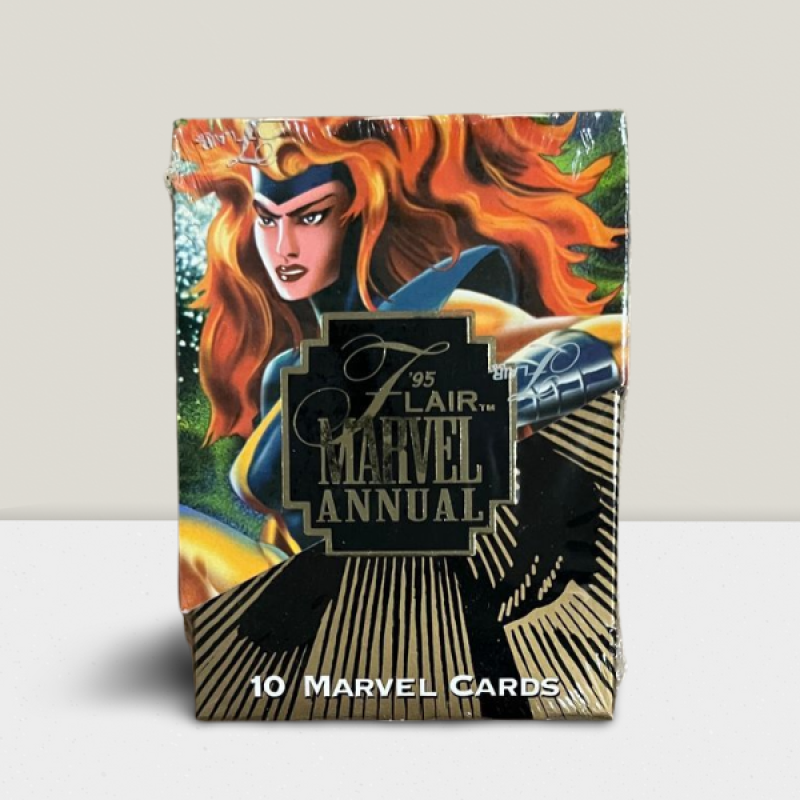 1995 Flair Marvel Annual Sealed Hobby 10 Card Pack - Jean Gray Cover Image 1