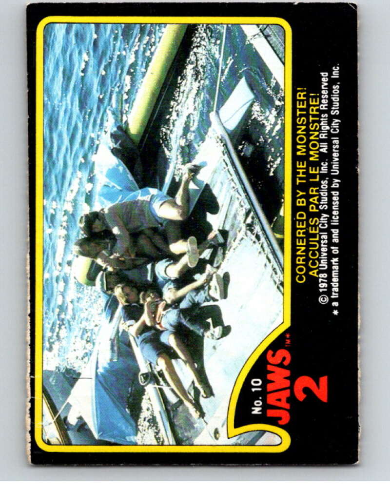 1978 Jaws 2 OPC #10 Cornered by the Monster!/Accules.. V78353 Image 1
