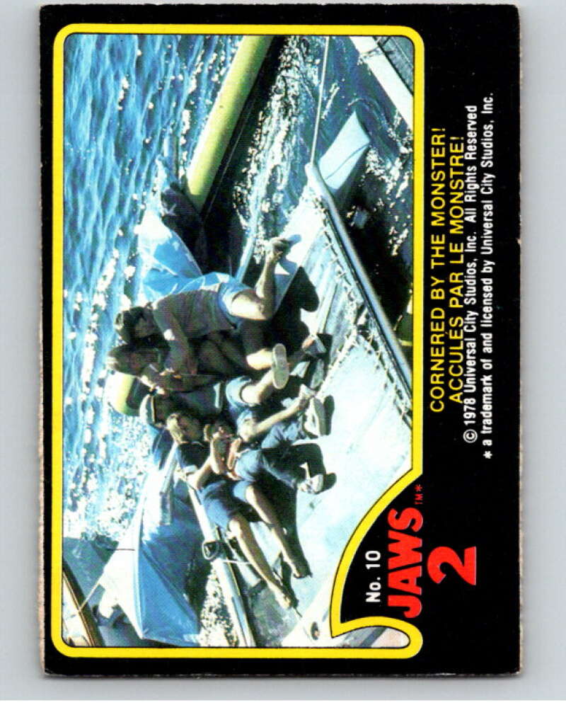 1978 Jaws 2 OPC #10 Cornered by the Monster!/Accules.. V78355 Image 1