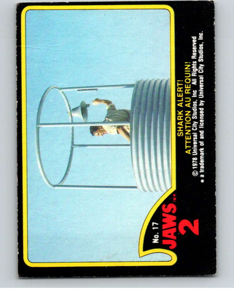 1978 Jaws 2 OPC #17 Shark Alert!/Attention Au Requin! V78364 Image 1