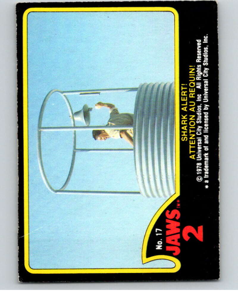 1978 Jaws 2 OPC #17 Shark Alert!/Attention Au Requin! V78365 Image 1