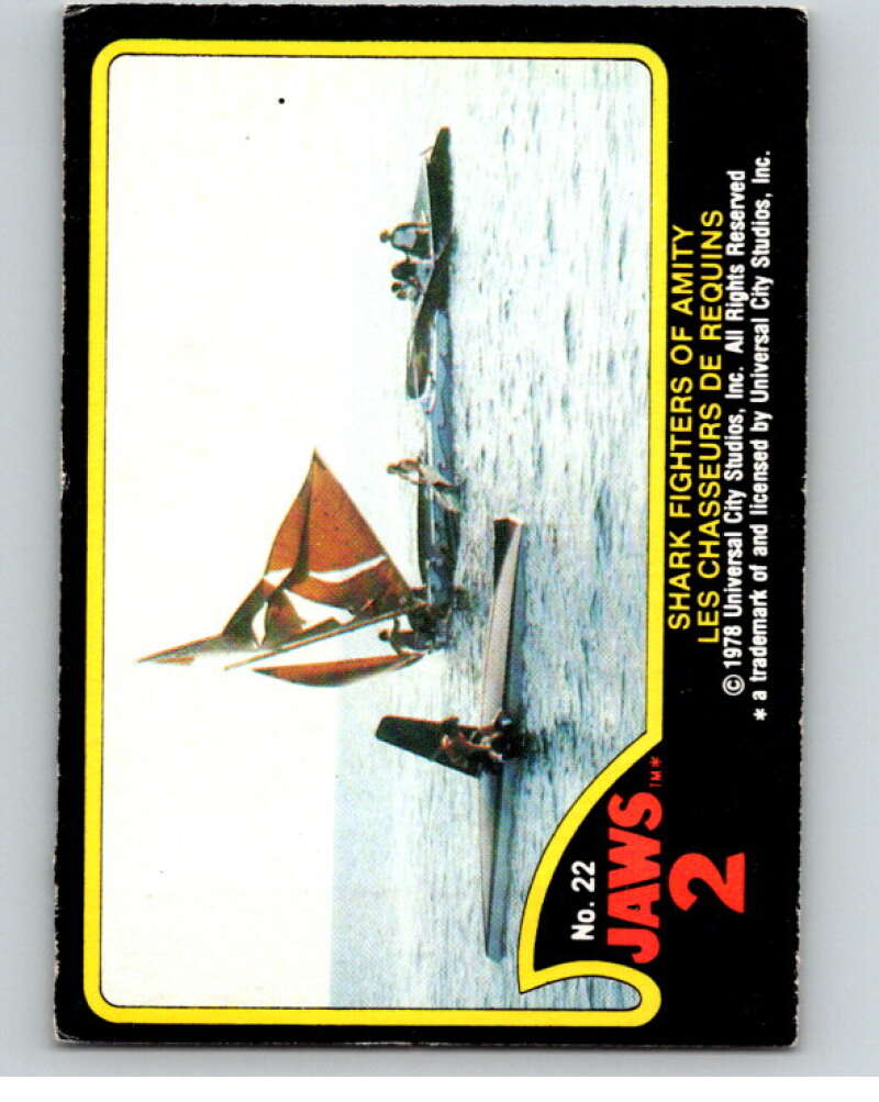 1978 Jaws 2 OPC #22 Shark Fighters of Amity/Les.. V78371 Image 1