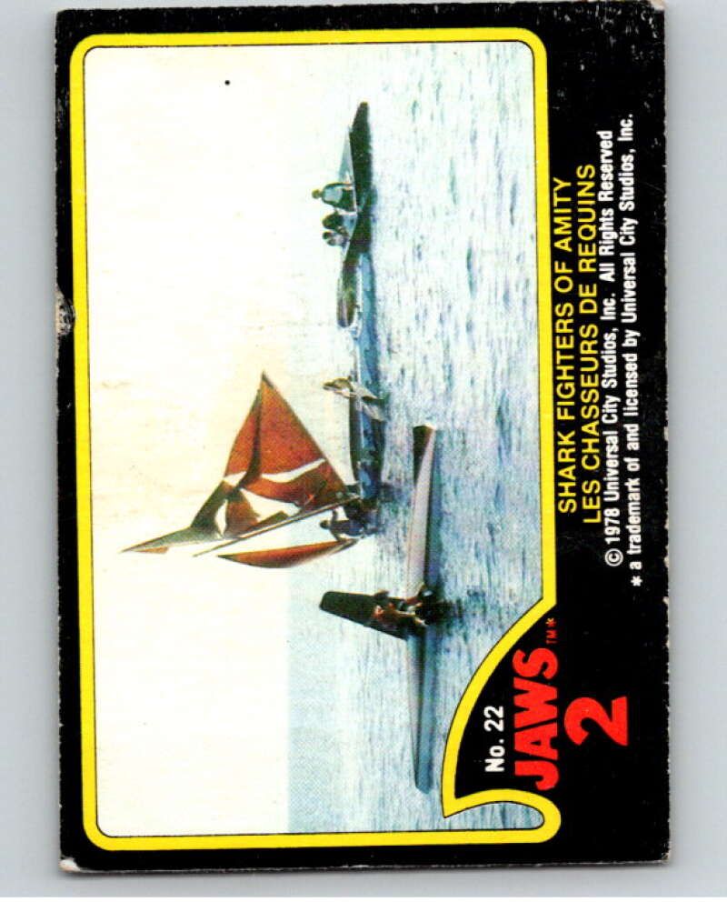 1978 Jaws 2 OPC #22 Shark Fighters of Amity/Les.. V78372 Image 1
