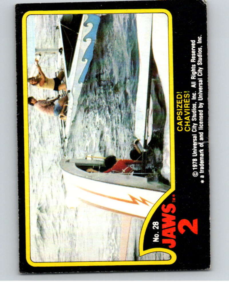 1978 Jaws 2 OPC #28 Capsized!/Chavires! V78385 Image 1