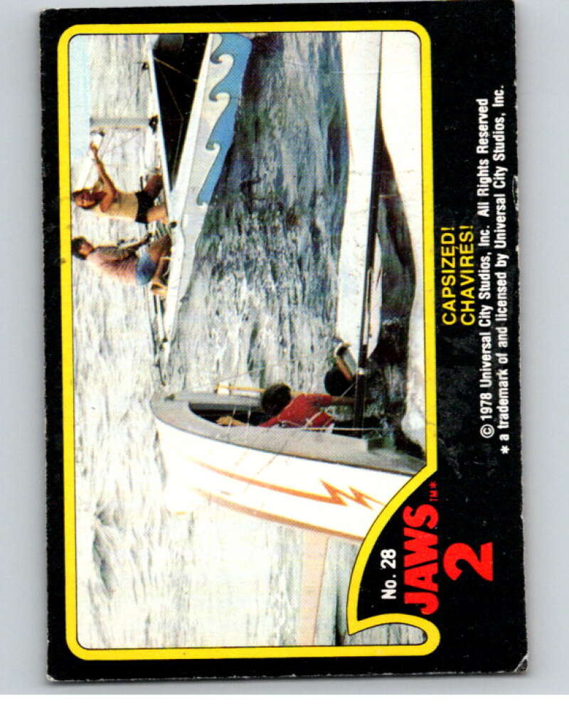 1978 Jaws 2 OPC #28 Capsized!/Chavires! V78386 Image 1
