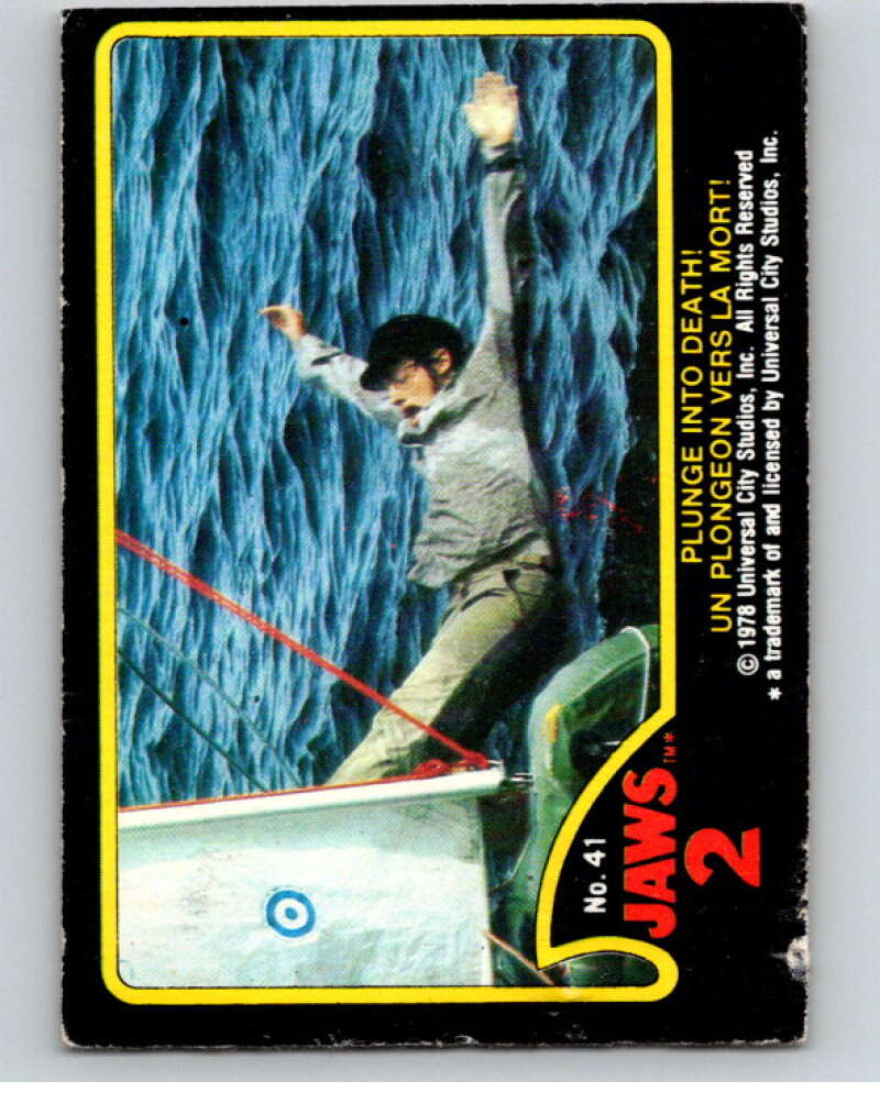 1978 Jaws 2 OPC #41 Plunge into Death!/Un.. V78405 Image 1