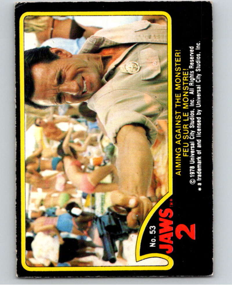 1978 Jaws 2 OPC #53 Aiming Against the Monster!/Feu.. V78415 Image 1
