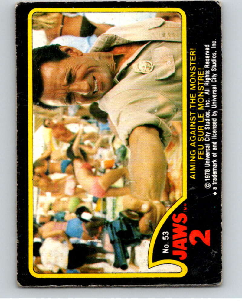 1978 Jaws 2 OPC #53 Aiming Against the Monster!/Feu.. V78419 Image 1