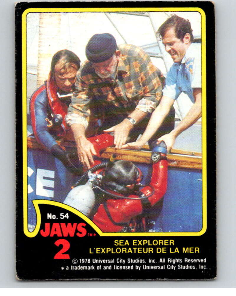 1978 Jaws 2 OPC #54 Sea Explorer/L'Explorateur De La Mer V78420 Image 1
