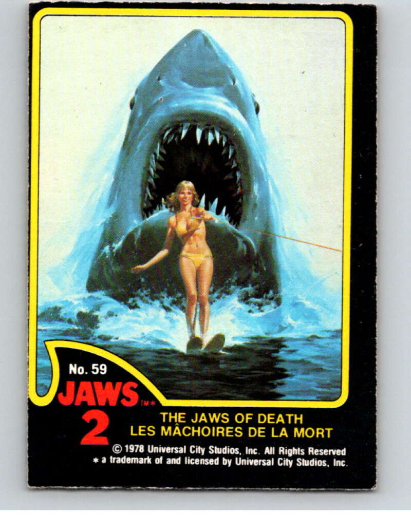 1978 Jaws 2 OPC #59 The Jaws of Death/Les Machoires De La Mort V78424 Image 1