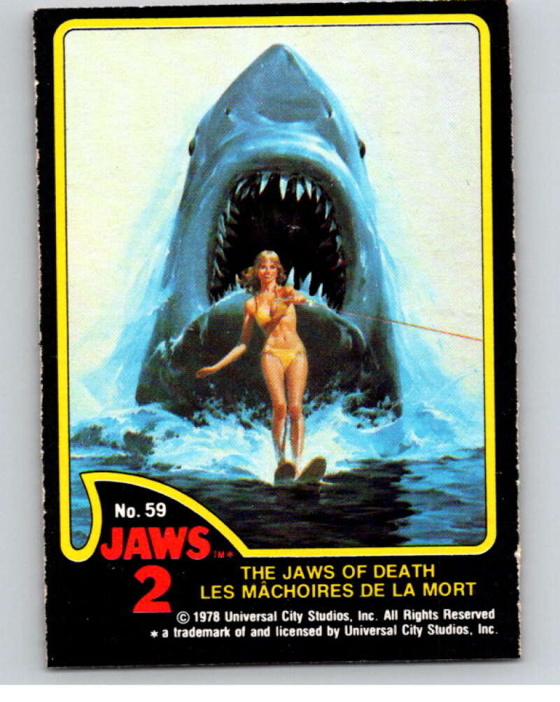 1978 Jaws 2 OPC #59 The Jaws of Death/Les Machoires De La Mort V78425 Image 1