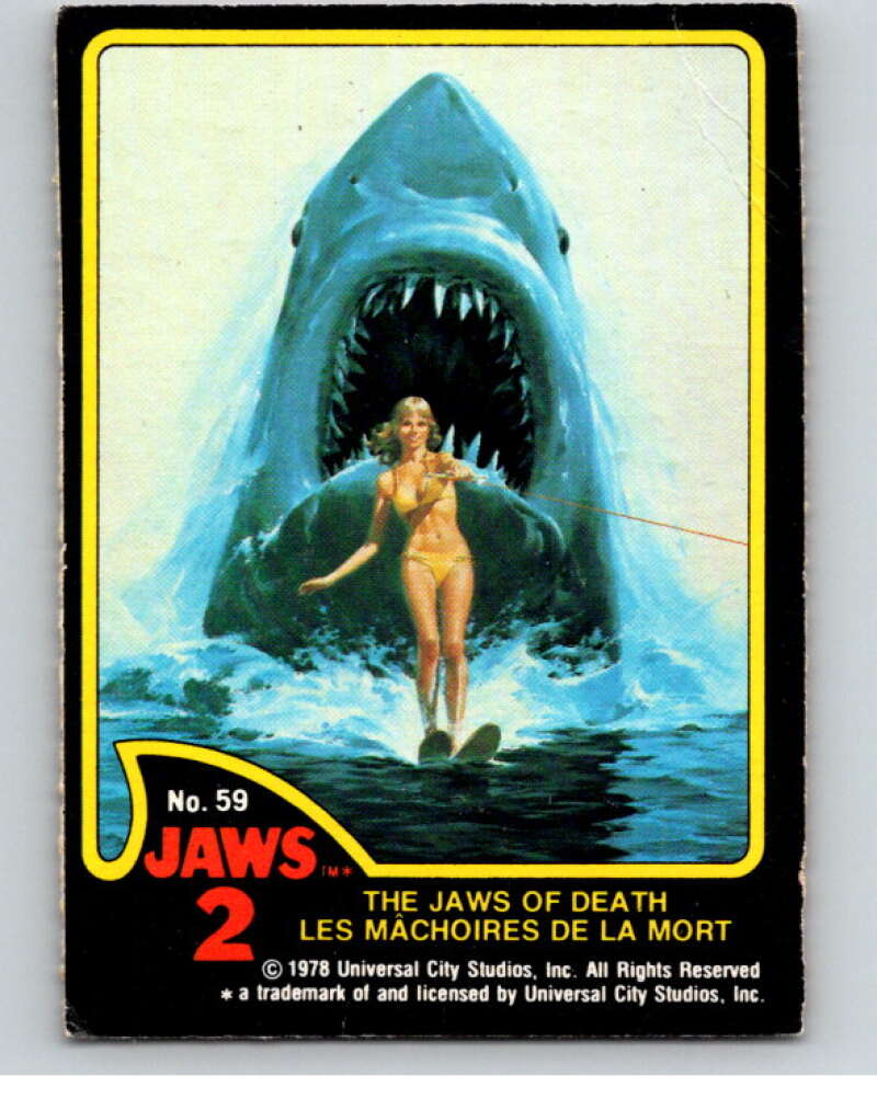 1978 Jaws 2 OPC #59 The Jaws of Death/Les Machoires De La Mort V78427 Image 1