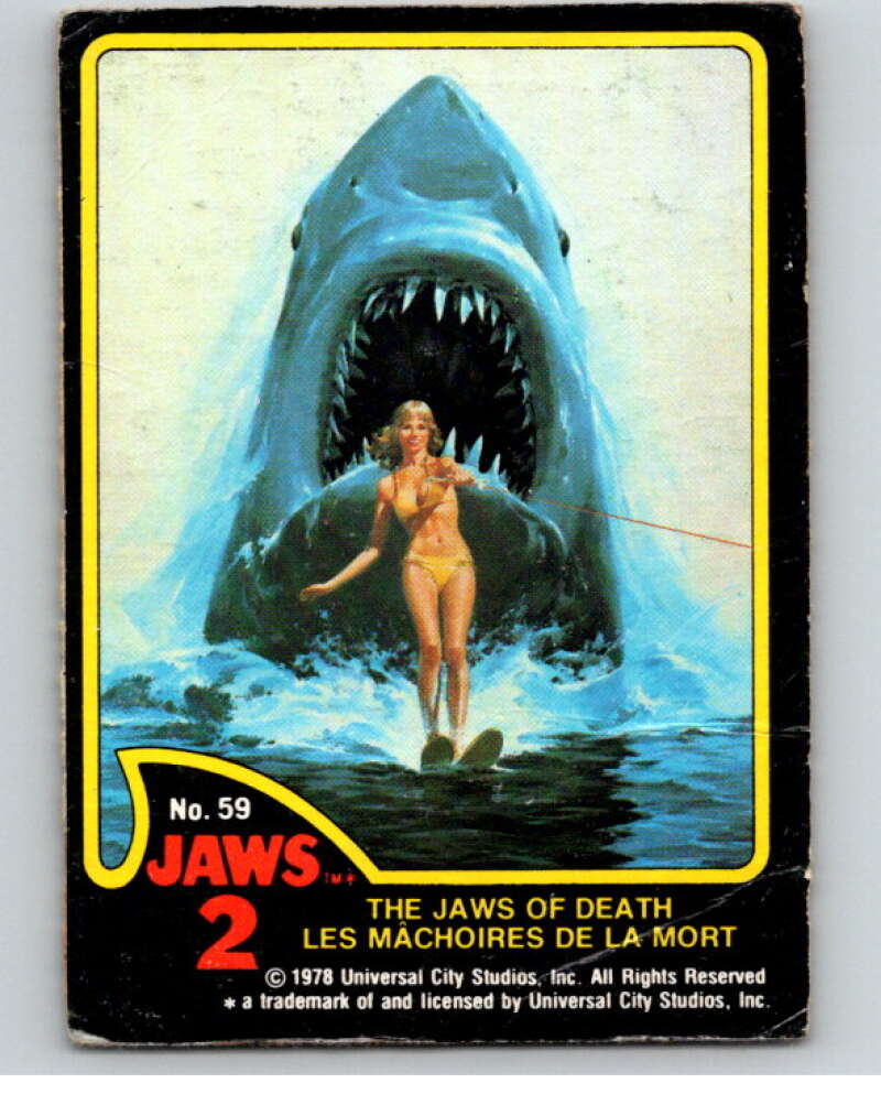 1978 Jaws 2 OPC #59 The Jaws of Death/Les Machoires De La Mort V78428 Image 1
