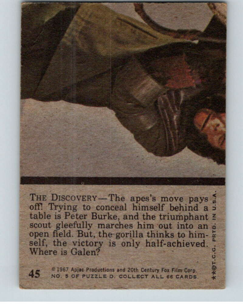 1967 Topps Planet of the Apes #45 The Discovery V78678 Image 2