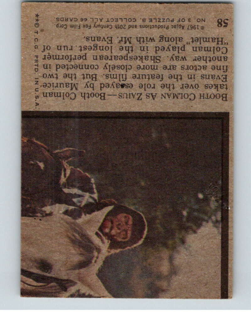 1967 Topps Planet of the Apes #58 Booth Colman Zaius V78697 Image 2