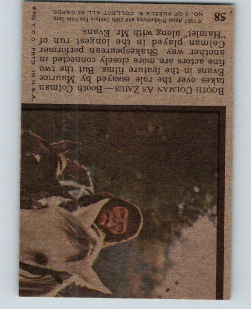 1967 Topps Planet of the Apes #58 Booth Colman Zaius V78698 Image 2
