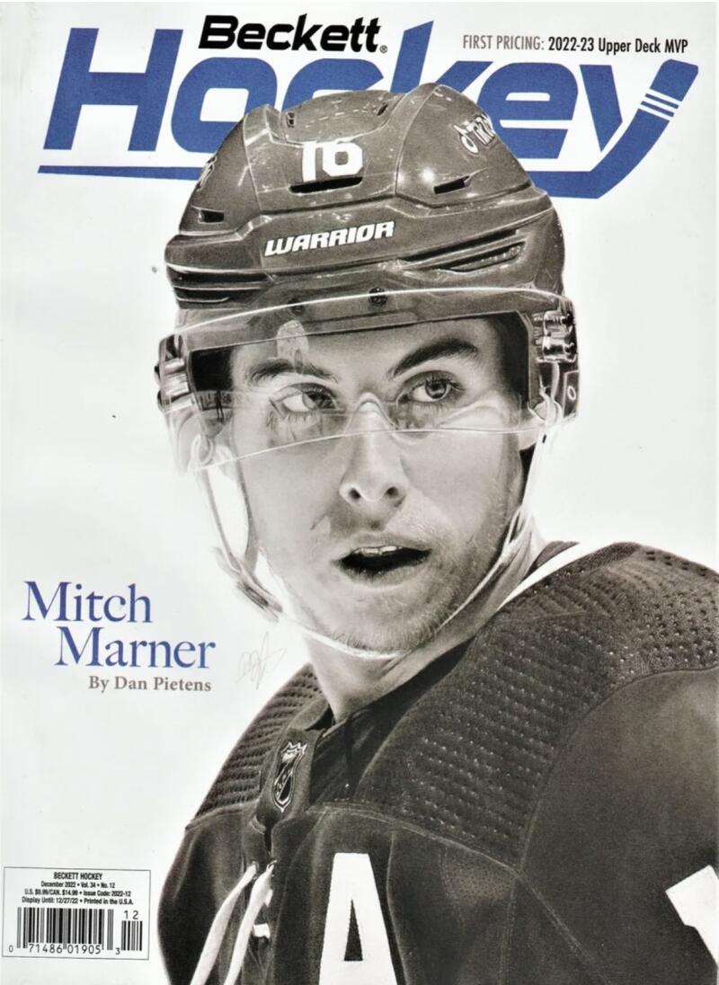 December 2022 Beckett Hockey Monthly Magazine - Miych Marner Cover Image 1