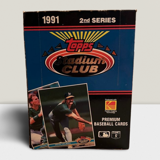 1991 Topps Stadium Club Series 2 Baseball MLB Box - 36 Sealed Packs Per Box Image 1