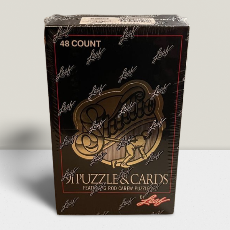 1991 Leaf Studio Baseball MLB Box - 48 Sealed Packs Per Box Image 1