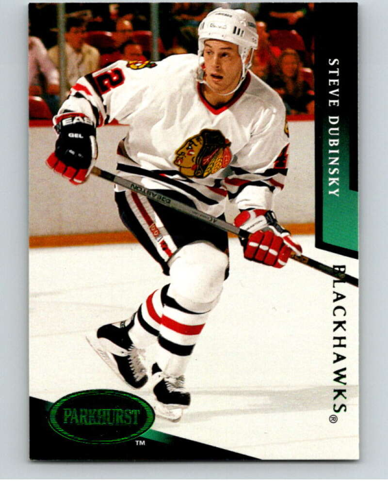 1993-94 Parkhurst Emerald Ice #40 Steve Dubinsky Blackhawks V78759 Image 1