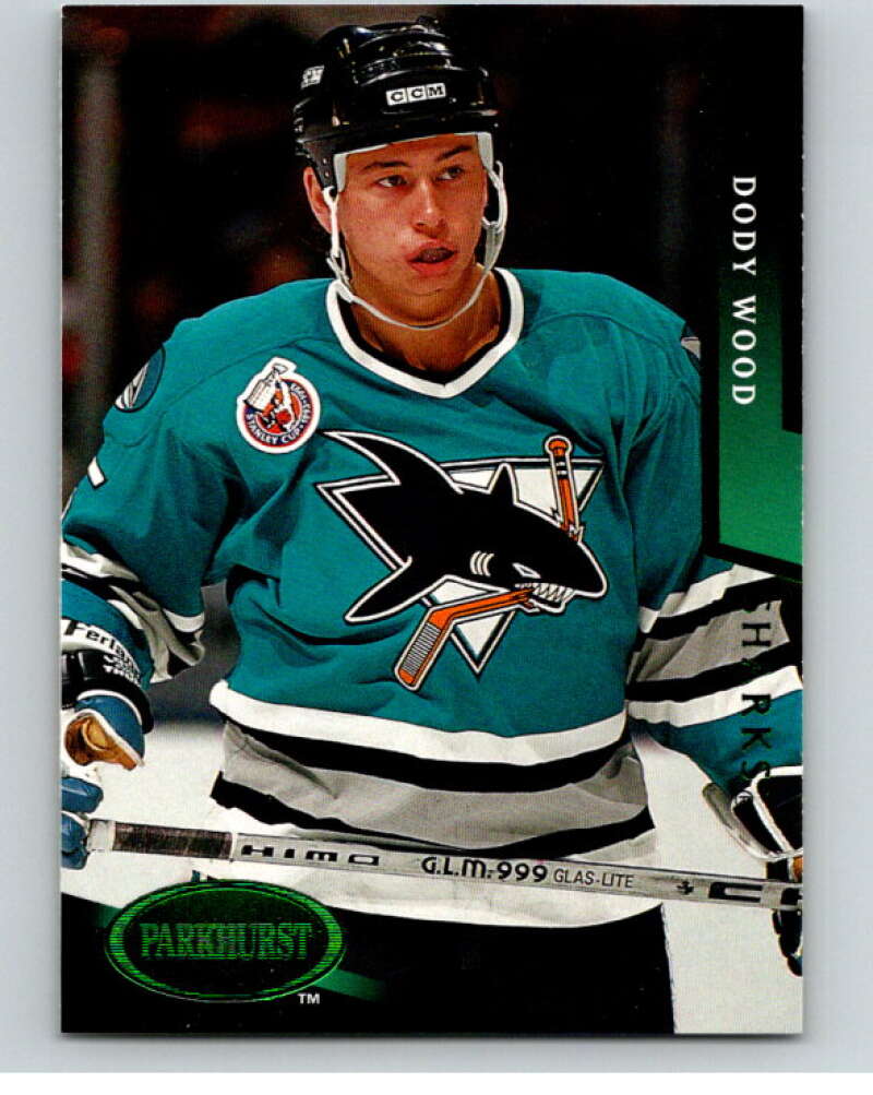 1993-94 Parkhurst Emerald Ice #186 Dody Wood San Jose Sharks V78773 Image 1