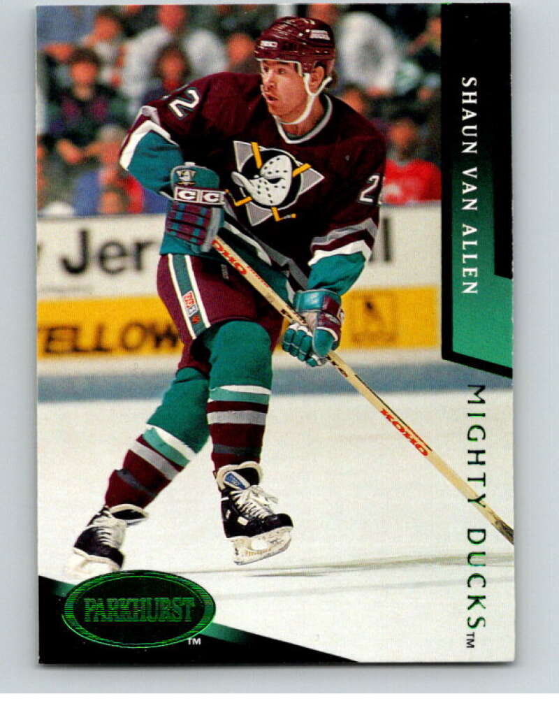 1993-94 Parkhurst Emerald Ice #278 Shaun Van Allen Anaheim Ducks V78778 Image 1