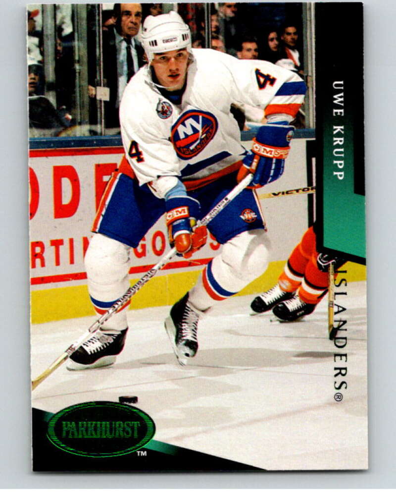 1993-94 Parkhurst Emerald Ice #388 Uwe Krupp New York Islanders V78792 Image 1