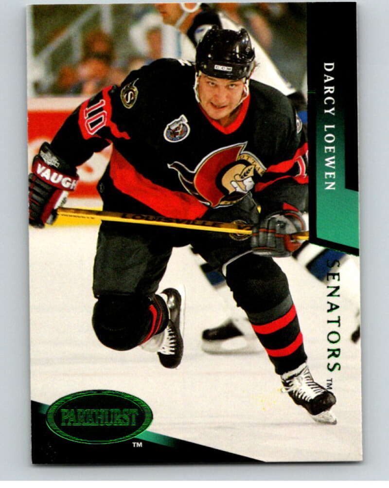 1993-94 Parkhurst Emerald Ice #407 Darcy Loewen Ottawa Senators V78796 Image 1