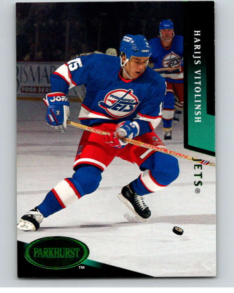 1993-94 Parkhurst Emerald Ice #496 Harijs Vitolinsh Winnipeg Jets V78807 Image 1