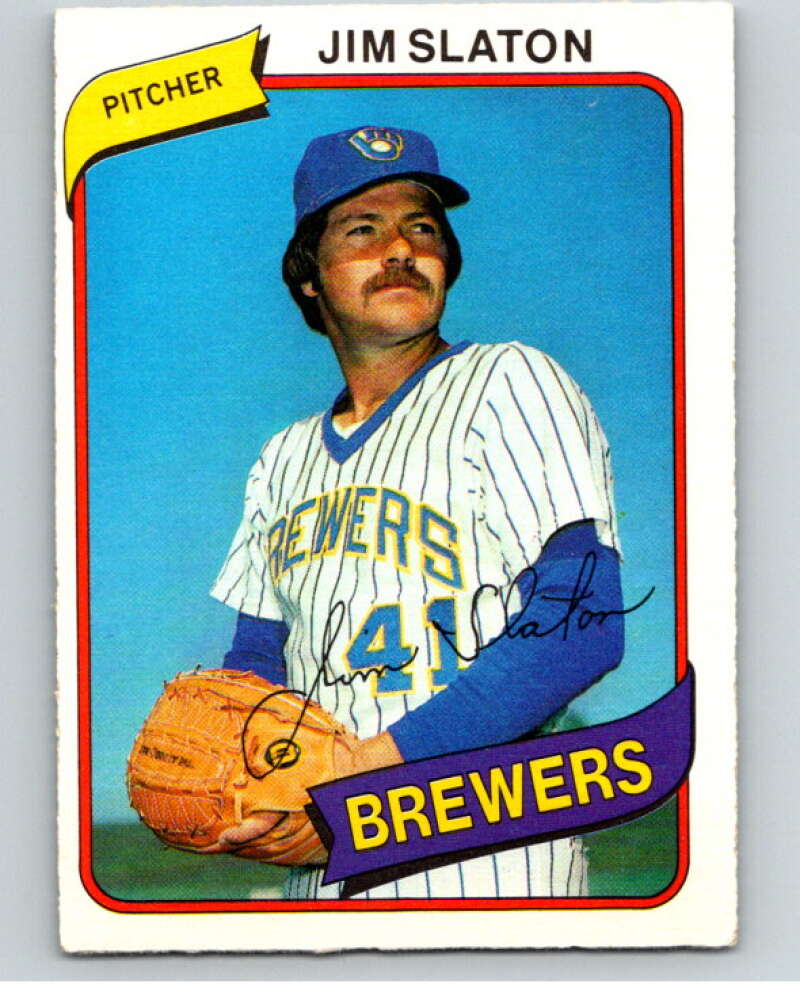 1980 O-Pee-Chee #10 Jim Slaton Milwaukee Brewers V78825 Image 1